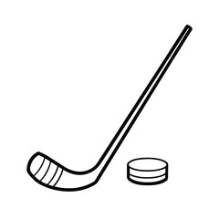 hockey stick-and puck vector illustration design
