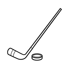 hockey stick-and puck vector illustration design