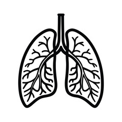 human lung anatomy respiratory system health icon