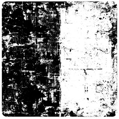 Grunge background is black and white