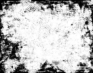 Grunge background is black and white