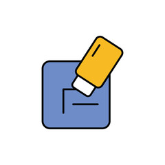 Eraser Icon vector stock illustration