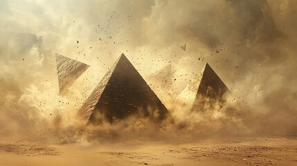 a surrealist endless desert illusion