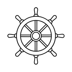 Obraz premium ship-wheel-nautical-steering-outline-vector-art--o (4).eps