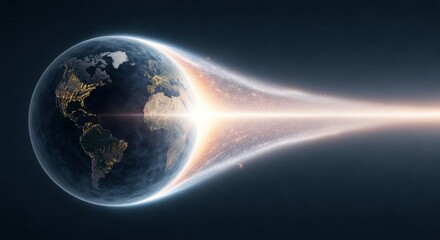 Planetary Decay: A Cosmic Event - A planet's disintegration, symbolizing cosmic destruction, existential threat, energy dissipation, temporal distortion, and ultimate oblivion.