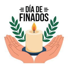 Flat Día de Finados Vector Design.