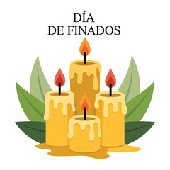 Flat Día de Finados Vector Design.