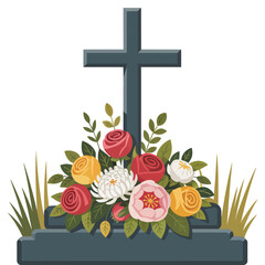 Flat Día de Finados Vector Design.