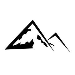 Mountain icon logo vector illustration 05