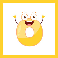 Small alphabet shapes cartoon o