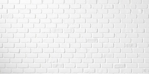 Fototapeta premium Clean, seamless vector texture of white brick wall; ideal for loft interior design, building, wall