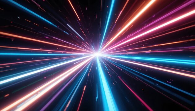 Neon Lightspeed Hyperjump: Futuristic Speed and Energy