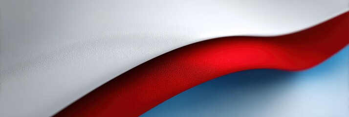 corporate website design, contemporary web banner with simple, white background, bold red stripe atop, subtle blue geometric elements, ample space for headline text