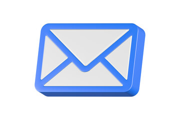 email send inbox 3d icon rendering blue color