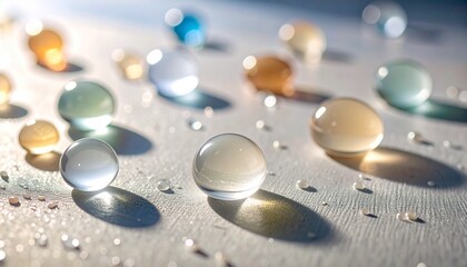 クリアで美しい球体　透明感のある素材と光
