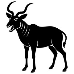 Angry Nilgai Face Illustration