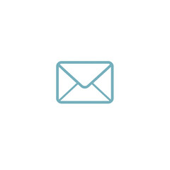Line art mail icon with transparent background PNG and JPEG image for your business
