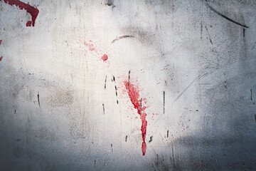 Old cracked paint. Grunge wall. The texture of the wall with deep cracks..