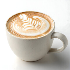 Latte isolated on transparent background  