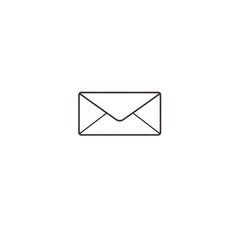Line art mail icon with transparent background PNG and JPEG image for your business