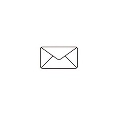 Line art mail icon with transparent background PNG and JPEG image for your business