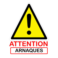 signalisation attention arnaques, PNG fond transparent