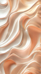 vertical composition of a radiant 3D metallic surface flowing