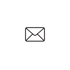 Line art mail icon with transparent background PNG and JPEG image for your business