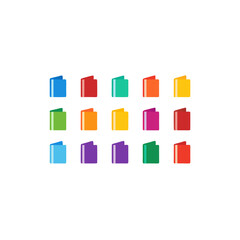  different spectral book icons set 