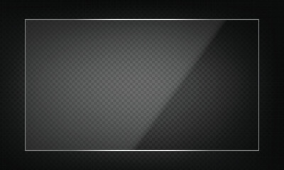 16:9 vector image of a mirror reflection, suitable for application on glass, plastic, or acrylic window surfaces. Offers a glossy, luminous appearance with bright highlights and transparency. 