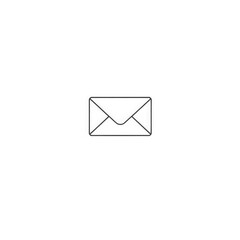 Line art mail icon  with transparent background PNG and JPEG image for your business