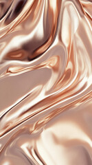 vertical composition of a sleek 3D metallic surface flowing