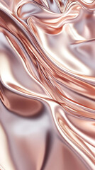 vertical composition of a smooth 3D metallic surface flowing