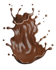 Chocolate Splash 3D Rendering