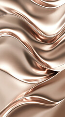 vertical composition of a smooth 3D metallic surface flowing