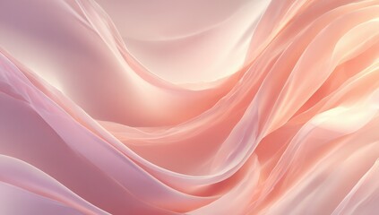 Obraz premium Soft, flowing pastel pink fabric drapes