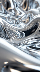 vertical composition of a stunning 3D metallic surface flowing