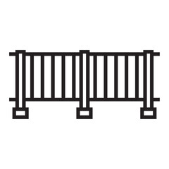 Simple Fence Icon for Home or Garden
