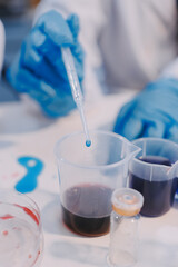 Modern Empty Science Laboratory With Microscopes, Test Tubes And Other Laboratory Equipments