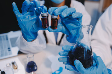 Modern Empty Science Laboratory With Microscopes, Test Tubes And Other Laboratory Equipments