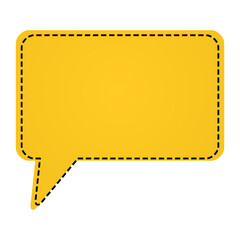 Yellow rectangle speech box template