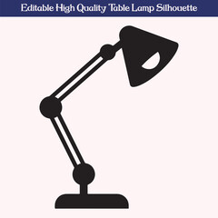 Table lamp high quality editable silhouette design