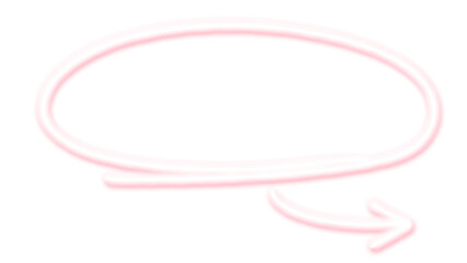 Neon Sign Design, Circle, Arrow, Decorative Element, Pink, Glowing, Emphasis, Highlight