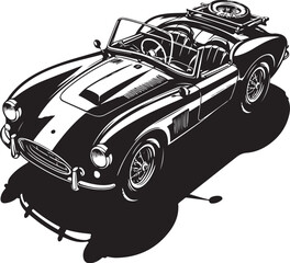 Obraz premium Side view of a transportation silhouette in high contrast