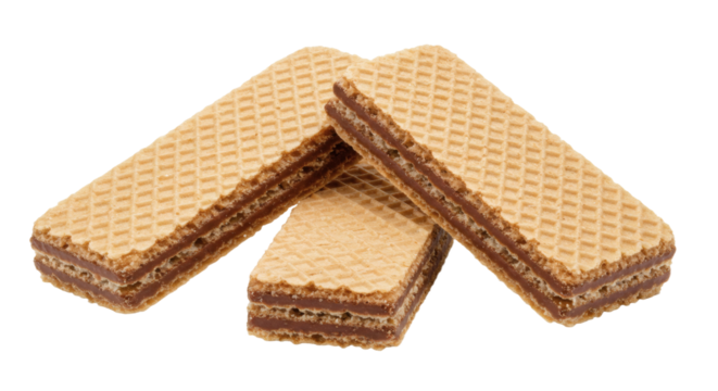 Wafer Cookies Chocolate Cream Sweet Dessert Snack Food Crispy Layered