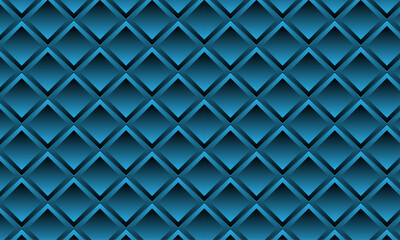 Seamless pattern with square shape-3d shape modern creative pattern background design suit for decoration, texture, banner, campaign, luxury design-Traditional vector with blue colour 