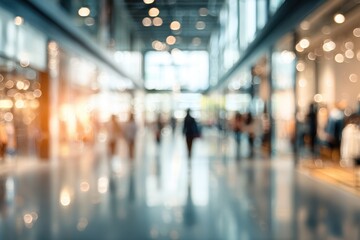 Blurred view of a bustling shopping mall (6)