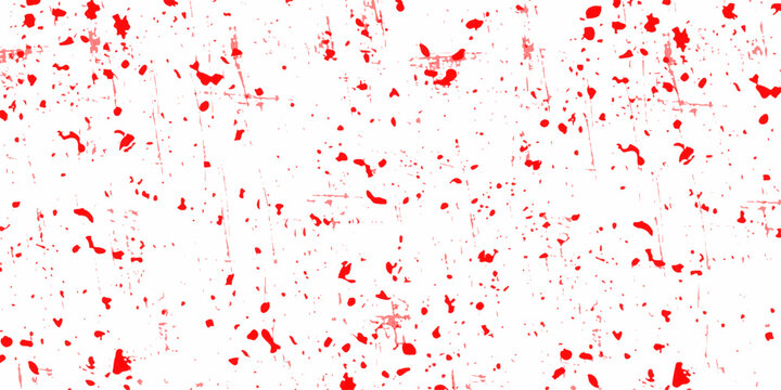 Dense red blood splatter on transparent background – isolated horror or crime scene graphic for forensic designs
