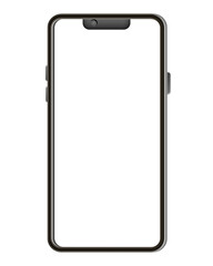 Realistic Smartphone Frame Mockup Isolated on Transparent Background  High-quality PNG illustration of a modern smartphone frame mockup with realistic details. Perfect