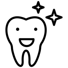 pediatric dentistry  line icon